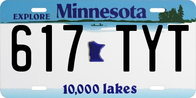 MN license plate 617TYT