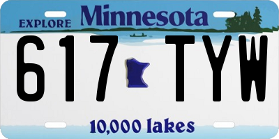 MN license plate 617TYW