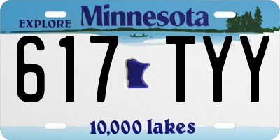 MN license plate 617TYY