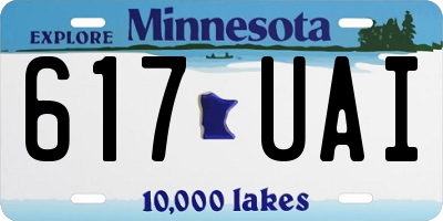 MN license plate 617UAI