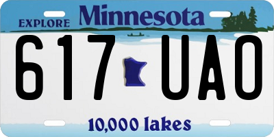 MN license plate 617UAO