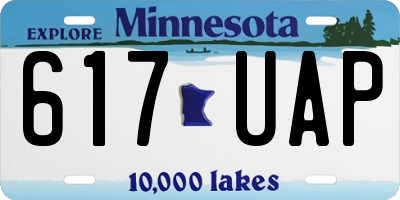 MN license plate 617UAP