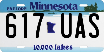 MN license plate 617UAS