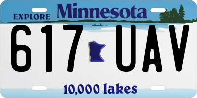 MN license plate 617UAV