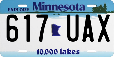 MN license plate 617UAX