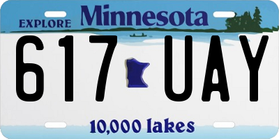 MN license plate 617UAY