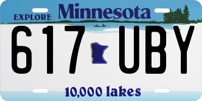 MN license plate 617UBY