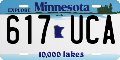 MN license plate 617UCA