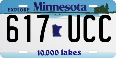 MN license plate 617UCC