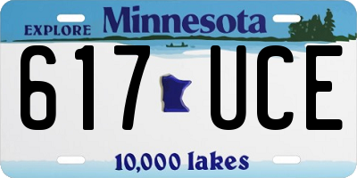 MN license plate 617UCE