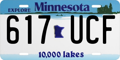 MN license plate 617UCF