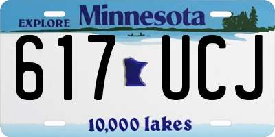 MN license plate 617UCJ