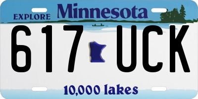 MN license plate 617UCK