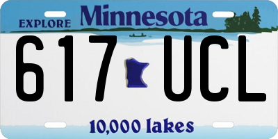 MN license plate 617UCL