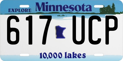 MN license plate 617UCP