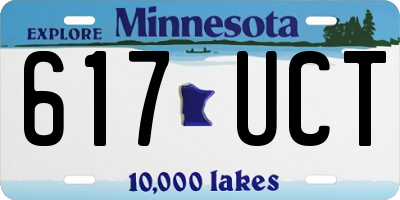 MN license plate 617UCT