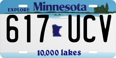 MN license plate 617UCV