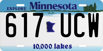 MN license plate 617UCW