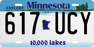 MN license plate 617UCY