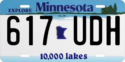 MN license plate 617UDH