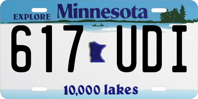 MN license plate 617UDI