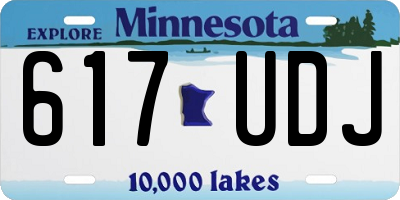 MN license plate 617UDJ