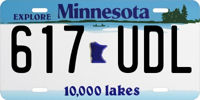 MN license plate 617UDL