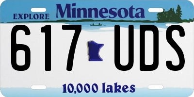 MN license plate 617UDS
