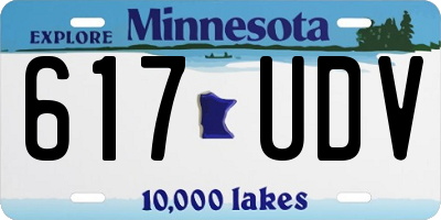 MN license plate 617UDV