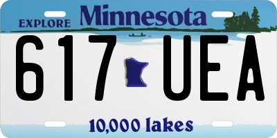 MN license plate 617UEA