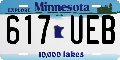 MN license plate 617UEB