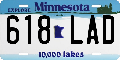 MN license plate 618LAD