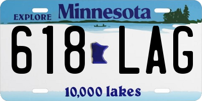 MN license plate 618LAG