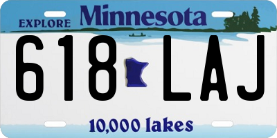 MN license plate 618LAJ