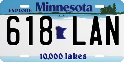 MN license plate 618LAN