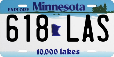 MN license plate 618LAS
