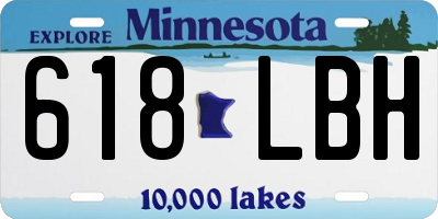 MN license plate 618LBH