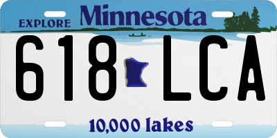 MN license plate 618LCA