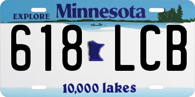 MN license plate 618LCB