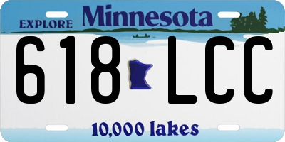 MN license plate 618LCC