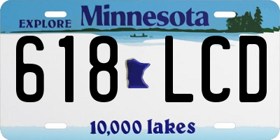 MN license plate 618LCD