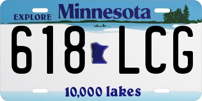 MN license plate 618LCG