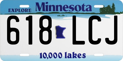 MN license plate 618LCJ