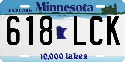 MN license plate 618LCK