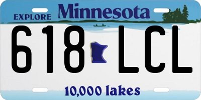 MN license plate 618LCL