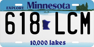 MN license plate 618LCM