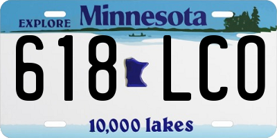 MN license plate 618LCO