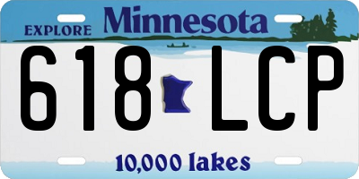 MN license plate 618LCP