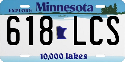 MN license plate 618LCS