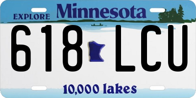 MN license plate 618LCU